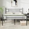 imageNovilla Full Size Bed Frame with Headboard and Footboard 14 Inch Metal Platform Bed Frame Under Bed Storage Strong Metal Slats Support Mattress Foundation No Box Spring NeededBlack