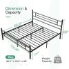 imageNovilla Full Size Bed Frame with Headboard and Footboard 14 Inch Metal Platform Bed Frame Under Bed Storage Strong Metal Slats Support Mattress Foundation No Box Spring NeededDark Black