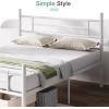 imageNovilla Full Size Bed Frame with Headboard and Footboard 14 Inch Metal Platform Bed Frame Under Bed Storage Strong Metal Slats Support Mattress Foundation No Box Spring NeededWhite