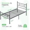 imageNovilla Full Size Bed Frame with Headboard and Footboard 14 Inch Metal Platform Bed Frame Under Bed Storage Strong Metal Slats Support Mattress Foundation No Box Spring NeededBlack