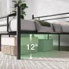 imageNovilla Full Size Bed Frame with Headboard and Footboard 14 Inch Metal Platform Bed Frame Under Bed Storage Strong Metal Slats Support Mattress Foundation No Box Spring NeededDark Black