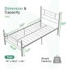 imageNovilla Full Size Bed Frame with Headboard and Footboard 14 Inch Metal Platform Bed Frame Under Bed Storage Strong Metal Slats Support Mattress Foundation No Box Spring NeededWhite