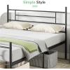 imageNovilla Full Size Bed Frame with Headboard and Footboard 14 Inch Metal Platform Bed Frame Under Bed Storage Strong Metal Slats Support Mattress Foundation No Box Spring NeededBlack