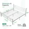 imageNovilla Full Size Bed Frame with Headboard and Footboard 14 Inch Metal Platform Bed Frame Under Bed Storage Strong Metal Slats Support Mattress Foundation No Box Spring NeededWhite