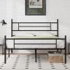 imageNovilla Full Size Bed Frame with Headboard and Footboard 14 Inch Metal Platform Bed Frame Under Bed Storage Strong Metal Slats Support Mattress Foundation No Box Spring NeededDark Black