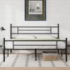 imageNovilla Full Size Bed Frame with Headboard and Footboard 14 Inch Metal Platform Bed Frame Under Bed Storage Strong Metal Slats Support Mattress Foundation No Box Spring NeededDark Black