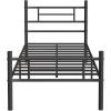 imageNovilla Full Size Bed Frame with Headboard and Footboard 14 Inch Metal Platform Bed Frame Under Bed Storage Strong Metal Slats Support Mattress Foundation No Box Spring NeededDark Black