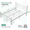 imageNovilla Full Size Bed Frame with Headboard and Footboard 14 Inch Metal Platform Bed Frame Under Bed Storage Strong Metal Slats Support Mattress Foundation No Box Spring NeededWhite