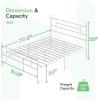 imageNovilla Full Size Bed Frame with Headboard and Footboard 14 Inch Metal Platform Bed Frame Under Bed Storage Strong Metal Slats Support Mattress Foundation No Box Spring NeededWhite