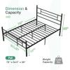 imageNovilla Full Size Bed Frame with Headboard and Footboard 14 Inch Metal Platform Bed Frame Under Bed Storage Strong Metal Slats Support Mattress Foundation No Box Spring NeededDark Black