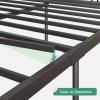 imageNovilla Full Size Bed Frame with Headboard and Footboard 14 Inch Metal Platform Bed Frame Under Bed Storage Strong Metal Slats Support Mattress Foundation No Box Spring NeededDark Black