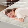 imageNovilla King Mattress Topper  CloudLike Softness Mattress Pad with Plush Flannel Electric Blanket Alternative for Cold Sleepers Deep Pocket 821 Inch Machine WashableWhite