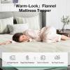 imageNovilla King Mattress Topper  CloudLike Softness Mattress Pad with Plush Flannel Electric Blanket Alternative for Cold Sleepers Deep Pocket 821 Inch Machine WashableWhite