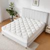 imageNovilla King Mattress Topper  CloudLike Softness Mattress Pad with Plush Flannel Electric Blanket Alternative for Cold Sleepers Deep Pocket 821 Inch Machine WashableWhite