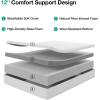 imageNovilla Mattress 12 Inch Queen Size Memory Foam with Comfort for Pressure Relief ampamp Cool Fresh SleepRemovable Washable Cover Medium FirmKing