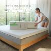 imageNovilla Mattress Topper Queen 3 Inch Dual Layer Memory Foam Mattress Topper Enhance Cooling Supportive ampamp Pressure Relieving with Breathable CoverQueen Size Yozora4 Inch Soft