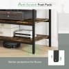 imageNovilla Media Console TV Stand for TVs up to 50quot Flat Screen Living Room Storage Cabinet Doors and Shelves Entertainment Center 43 Inches BrownBrown
