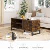imageNovilla Media Console TV Stand for TVs up to 50quot Flat Screen Living Room Storage Cabinet Doors and Shelves Entertainment Center 43 Inches BrownBrown