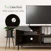 imageNovilla Media Console TV Stand for TVs up to 50quot Flat Screen Living Room Storage Cabinet Doors and Shelves Entertainment Center 43 Inches BrownBrown