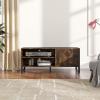 imageNovilla Media Console TV Stand for TVs up to 50quot Flat Screen Living Room Storage Cabinet Doors and Shelves Entertainment Center 43 Inches BrownBrown