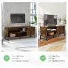 imageNovilla Media Console TV Stand for TVs up to 50quot Flat Screen Living Room Storage Cabinet Doors and Shelves Entertainment Center 43 Inches BrownBrown