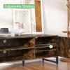 imageNovilla Media Console TV Stand for TVs up to 50quot Flat Screen Living Room Storage Cabinet Doors and Shelves Entertainment Center 43 Inches BrownBrown