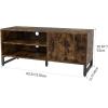 imageNovilla Media Console TV Stand for TVs up to 50quot Flat Screen Living Room Storage Cabinet Doors and Shelves Entertainment Center 43 Inches BrownBrown