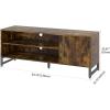 imageNovilla Media Console TV Stand for TVs up to 50quot Flat Screen Living Room Storage Cabinet Doors and Shelves Entertainment Center 43 Inches BrownBrown