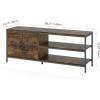 imageNovilla Media Console TV Stand for TVs up to 50quot Flat Screen Living Room Storage Cabinet Doors and Shelves Entertainment Center 43 Inches BrownBrown