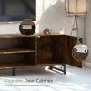 imageNovilla Media Console TV Stand for TVs up to 50quot Flat Screen Living Room Storage Cabinet Doors and Shelves Entertainment Center 43 Inches BrownBrown