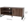 imageNovilla Media Console TV Stand for TVs up to 50quot Flat Screen Living Room Storage Cabinet Doors and Shelves Entertainment Center 43 Inches BrownWalnut