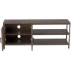 imageNovilla Media Console TV Stand for TVs up to 50quot Flat Screen Living Room Storage Cabinet Doors and Shelves Entertainment Center 43 Inches BrownWalnut