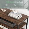 imageNovilla Media Console TV Stand for TVs up to 50quot Flat Screen Living Room Storage Cabinet Doors and Shelves Entertainment Center 43 Inches BrownWalnut