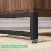 imageNovilla Media Console TV Stand for TVs up to 50quot Flat Screen Living Room Storage Cabinet Doors and Shelves Entertainment Center 43 Inches BrownWalnut