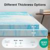 imageNovilla Memory Foam Mattress Topper Twin  2 Inch Cooling Gel Infused Memory Foam  SlowRebound Pressure Relief  CertiPUR Certified  Comfort for Sleeper Sofa RV Camper Dorm RoomBlue