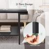 imageNovilla Modern Coffee Table with Storage Shelf Metal Frame for Living Room 43quot Wood Tabletop Tea Table Cocktail TableEasy Assembly WalnutBlack
