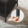 imageNovilla Modern Coffee Table with Storage Shelf Metal Frame for Living Room 43quot Wood Tabletop Tea Table Cocktail TableEasy Assembly WalnutBlack