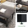 imageNovilla Modern Coffee Table with Storage Shelf Metal Frame for Living Room 43quot Wood Tabletop Tea Table Cocktail TableEasy Assembly WalnutBlack