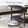 imageNovilla Modern Coffee Table with Storage Shelf Metal Frame for Living Room 43quot Wood Tabletop Tea Table Cocktail TableEasy Assembly WalnutBlack