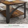 imageNovilla Modern Coffee Table with Storage Shelf Metal Frame for Living Room 43quot Wood Tabletop Tea Table Cocktail TableEasy Assembly WalnutBrown