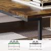 imageNovilla Modern Coffee Table with Storage Shelf Metal Frame for Living Room 43quot Wood Tabletop Tea Table Cocktail TableEasy Assembly WalnutBrown