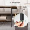 imageNovilla Modern Coffee Table with Storage Shelf Metal Frame for Living Room 43quot Wood Tabletop Tea Table Cocktail TableEasy Assembly WalnutBrown
