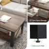 imageNovilla Modern Coffee Table with Storage Shelf Metal Frame for Living Room 43quot Wood Tabletop Tea Table Cocktail TableEasy Assembly WalnutWalnut