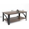 imageNovilla Modern Coffee Table with Storage Shelf Metal Frame for Living Room 43quot Wood Tabletop Tea Table Cocktail TableEasy Assembly WalnutWalnut