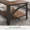 imageNovilla Modern Coffee Table with Storage Shelf Metal Frame for Living Room 43quot Wood Tabletop Tea Table Cocktail TableEasy Assembly WalnutWalnut
