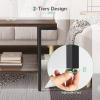 imageNovilla Modern Coffee Table with Storage Shelf Metal Frame for Living Room 43quot Wood Tabletop Tea Table Cocktail TableEasy Assembly WalnutWalnut