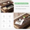 imageNovilla Modern Lift Top Coffee Table with Storage for Living Room Wodden Lift Tabletop Dining Table with Hidden Compartment and Metal Frame 40 Inch Rustic BrownBrown