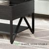 imageNovilla Modern Lift Top Coffee Table with Storage for Living Room Wodden Lift Tabletop Dining Table with Hidden Compartment and Metal Frame 40 Inch Rustic BrownBlack