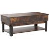 imageNovilla Modern Lift Top Coffee Table with Storage for Living Room Wodden Lift Tabletop Dining Table with Hidden Compartment and Metal Frame 40 Inch Rustic BrownBrown
