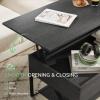 imageNovilla Modern Lift Top Coffee Table with Storage for Living Room Wodden Lift Tabletop Dining Table with Hidden Compartment and Metal Frame 40 Inch Rustic BrownBlack